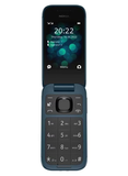 2660 Flip Dual Sim Feature Phone Blue 48MB RAM 128MB 4G - International Version in blue color