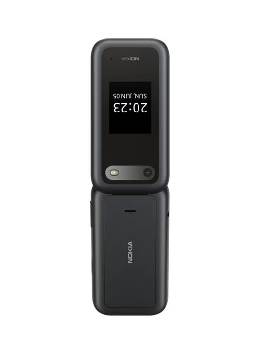 2660 Flip Dual Sim Feature Phone Blue 48MB RAM 128MB 4G - International Version in Black Color