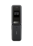 2660 Flip Dual Sim Feature Phone Blue 48MB RAM 128MB 4G - International Version in Black Color