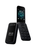 2660 Flip Dual Sim Feature Phone Blue 48MB RAM 128MB 4G - International Version in Black Color